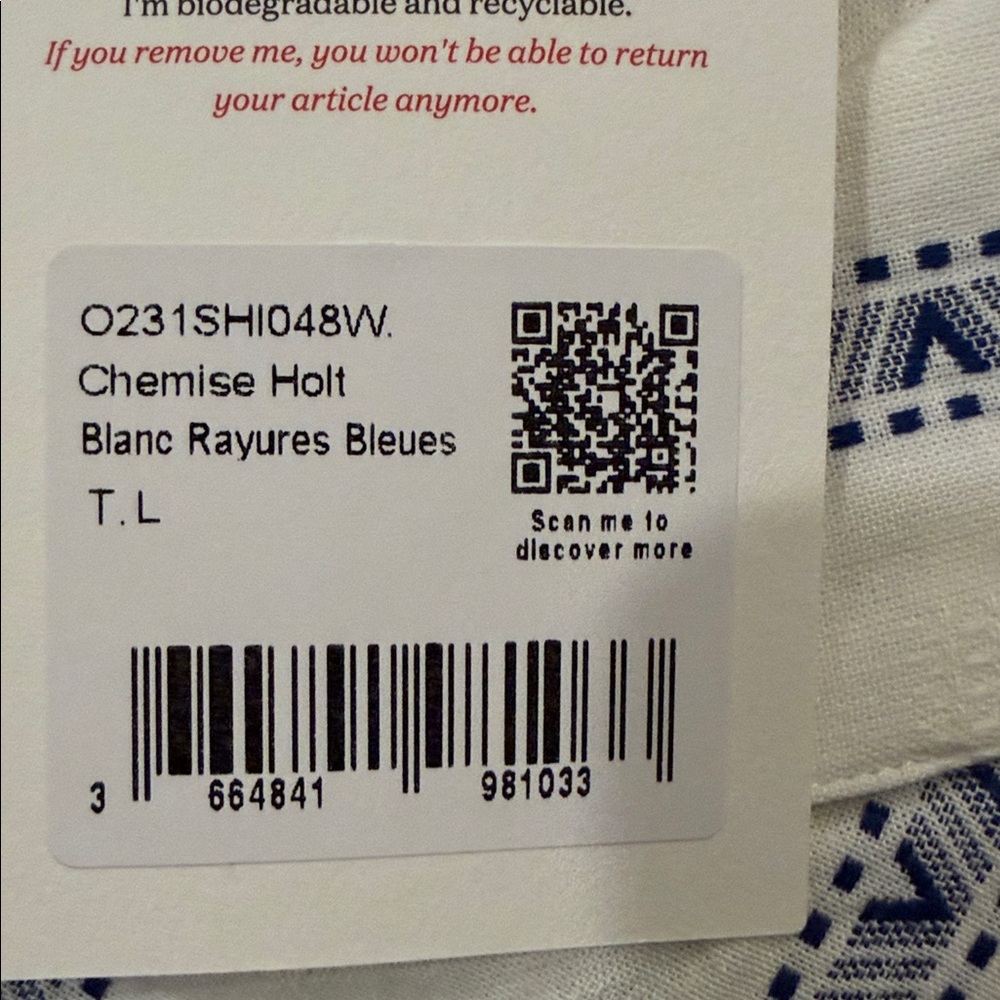 NWT Octobre Holt Shit Size Large - Picture 3 of 3